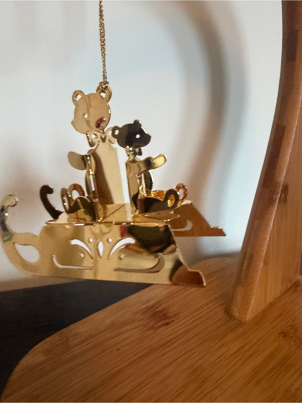 Gold Plated Bears on a Sleigh